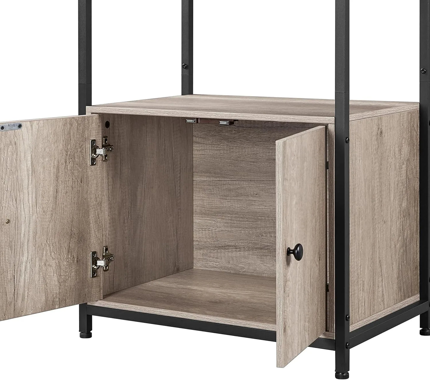 Kitchen Baker Rack With Storage Shelves And Cabinet