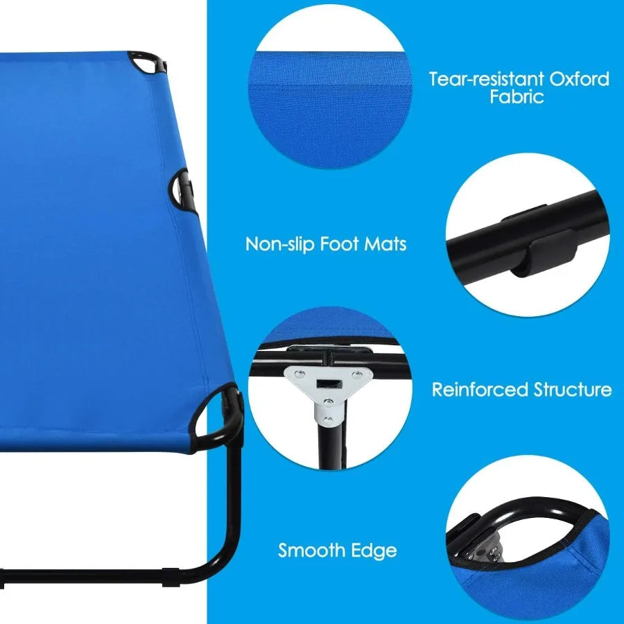 XMSJ Two Pack Folding Camping Cot With 600D Oxford Fabric