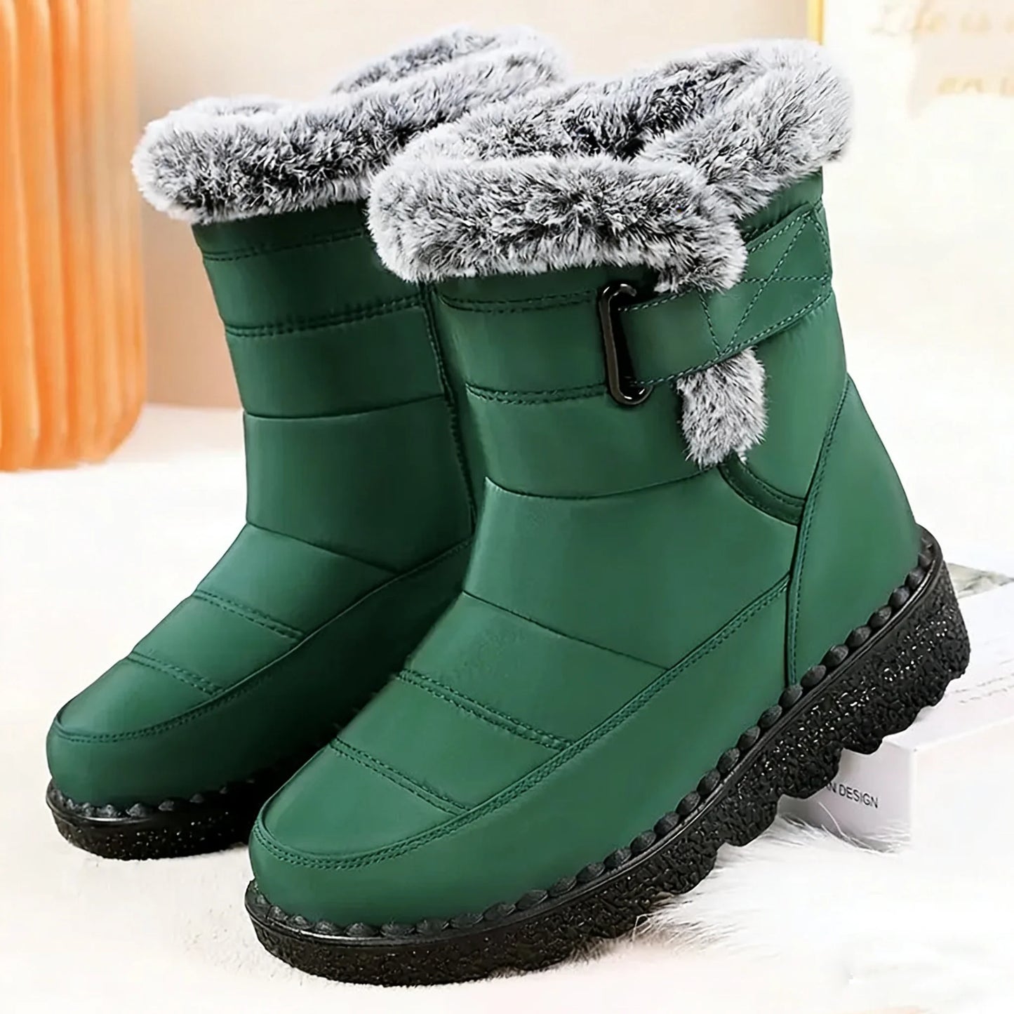 FZY Womens Winter Snow Boots Faux Fur Lining Warm Ankle