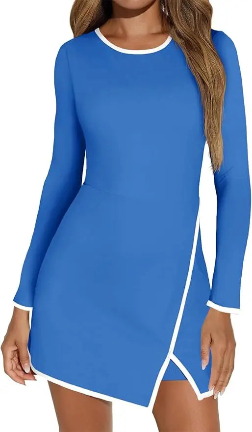 Fisoew Women's High Stretch Dress Built In Bra Pockets