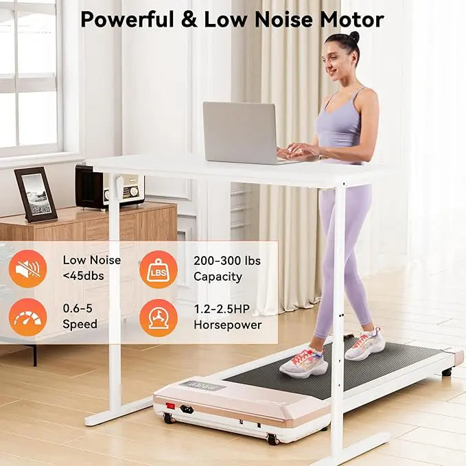Superun 2-In-1 Home Office Walking Treadmill With App Remote