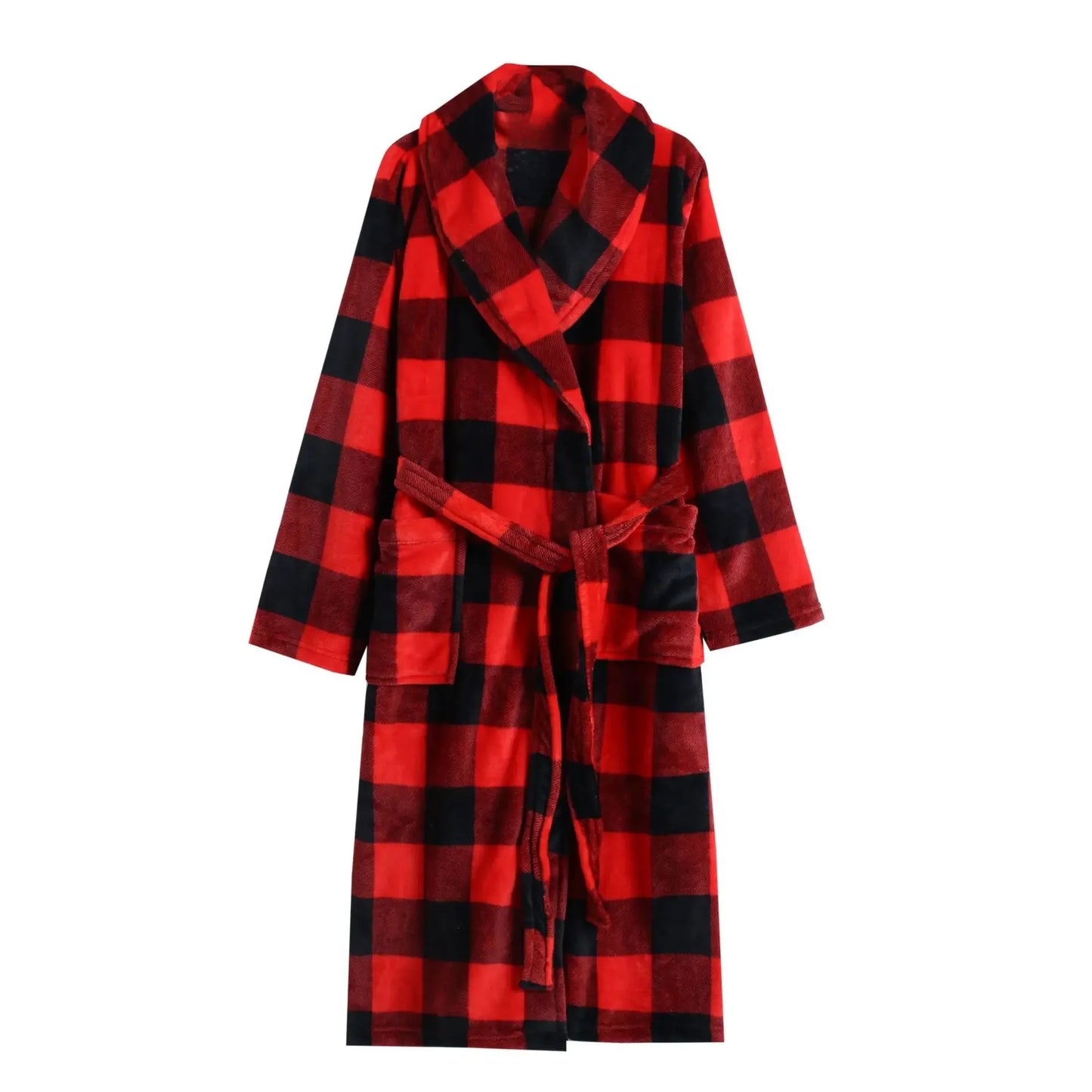 Casual Flannel Bathrobe Set For Women Two Piece Home Wear
