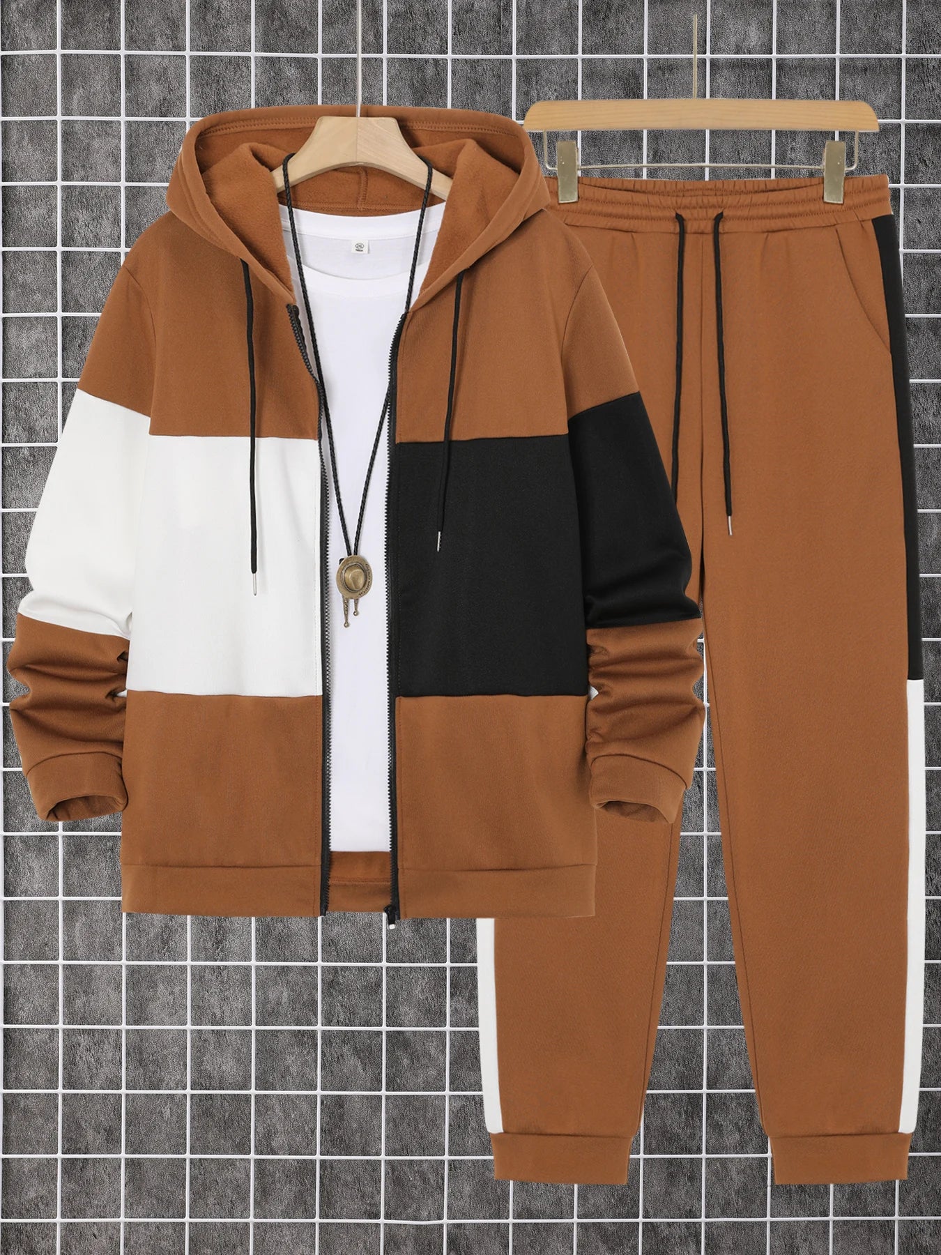 Guangdong 2 Piece Men’s Autumn Winter Printed Hoodie Sweatpants Set