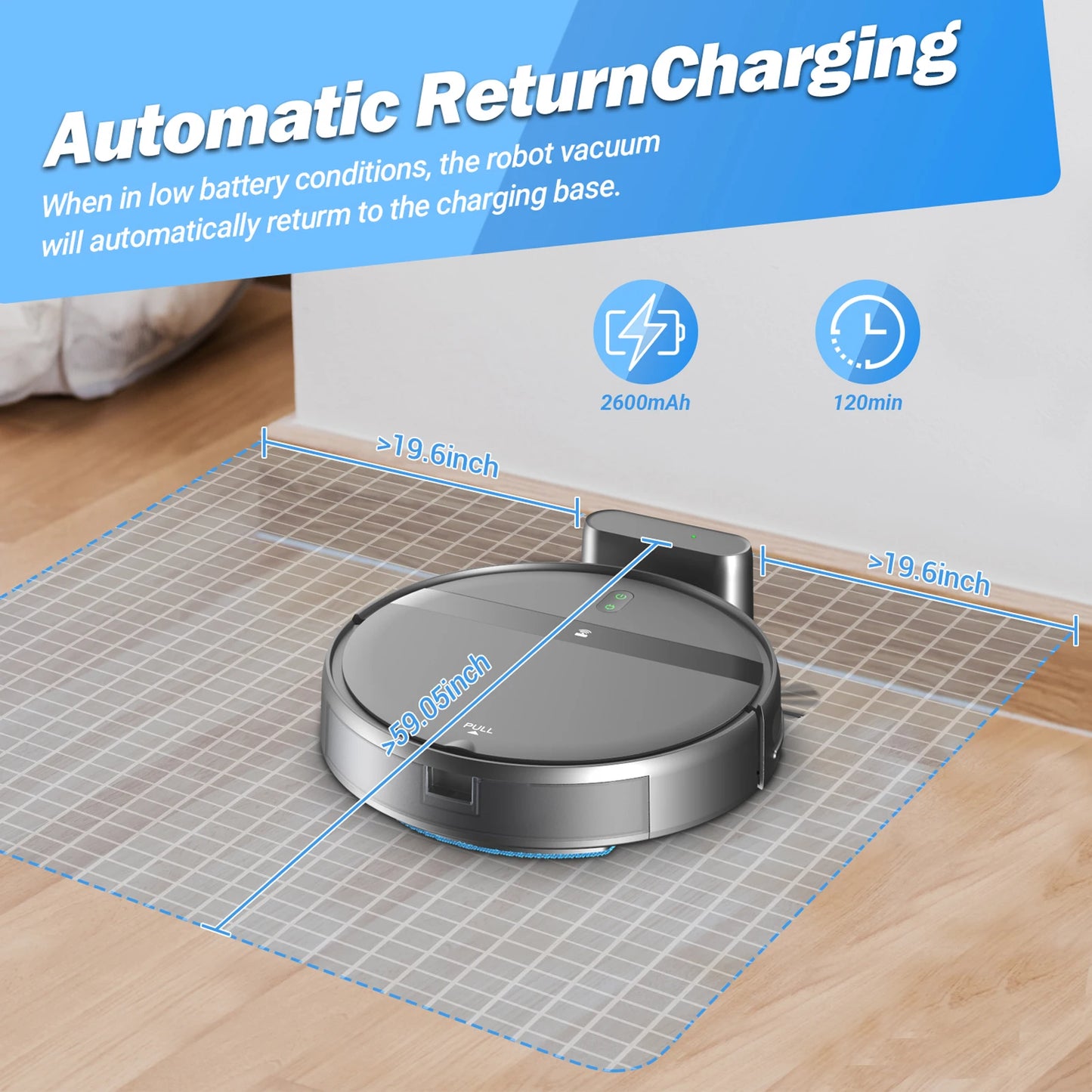 OMESER G20 Robotic Vacuum Cleaner 2000Pa Strong Suction 3 in 1 Mopping Sweeping Suction APP Floor Carpet Washing Appliance