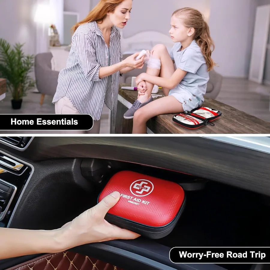 Hign-concerned Mini First Aid Kit 150 Piece Waterproof Hard Shell