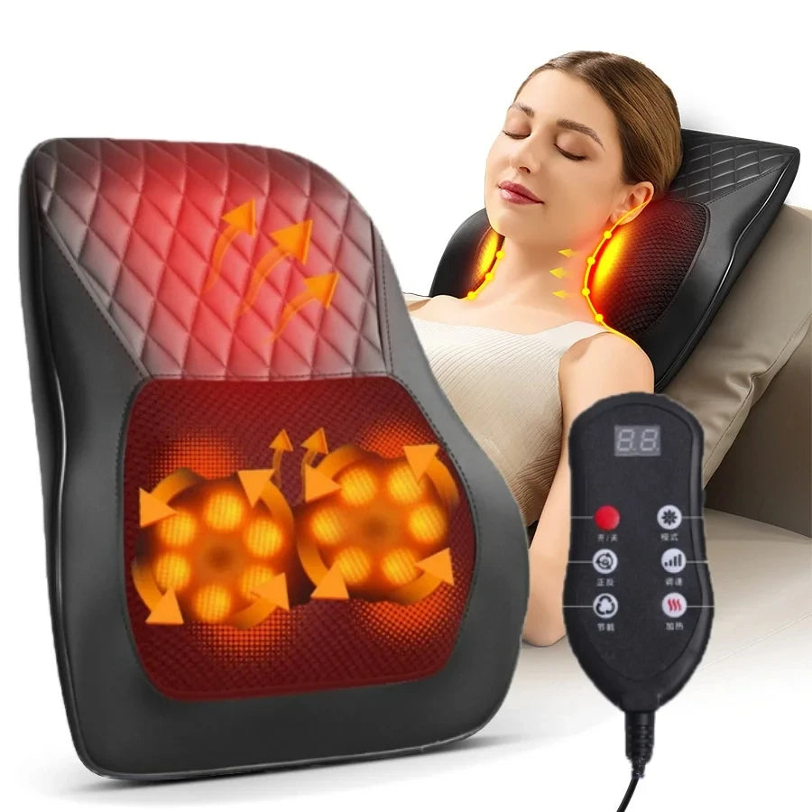 Neck Pillow Massager 3 Speed Vibration Heating With Relax Massage