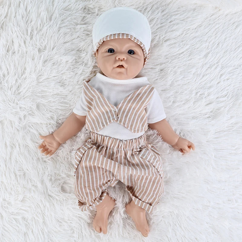 IVITA Reborn Silicone Baby Doll Unpainted Realistic Toy For Kids
