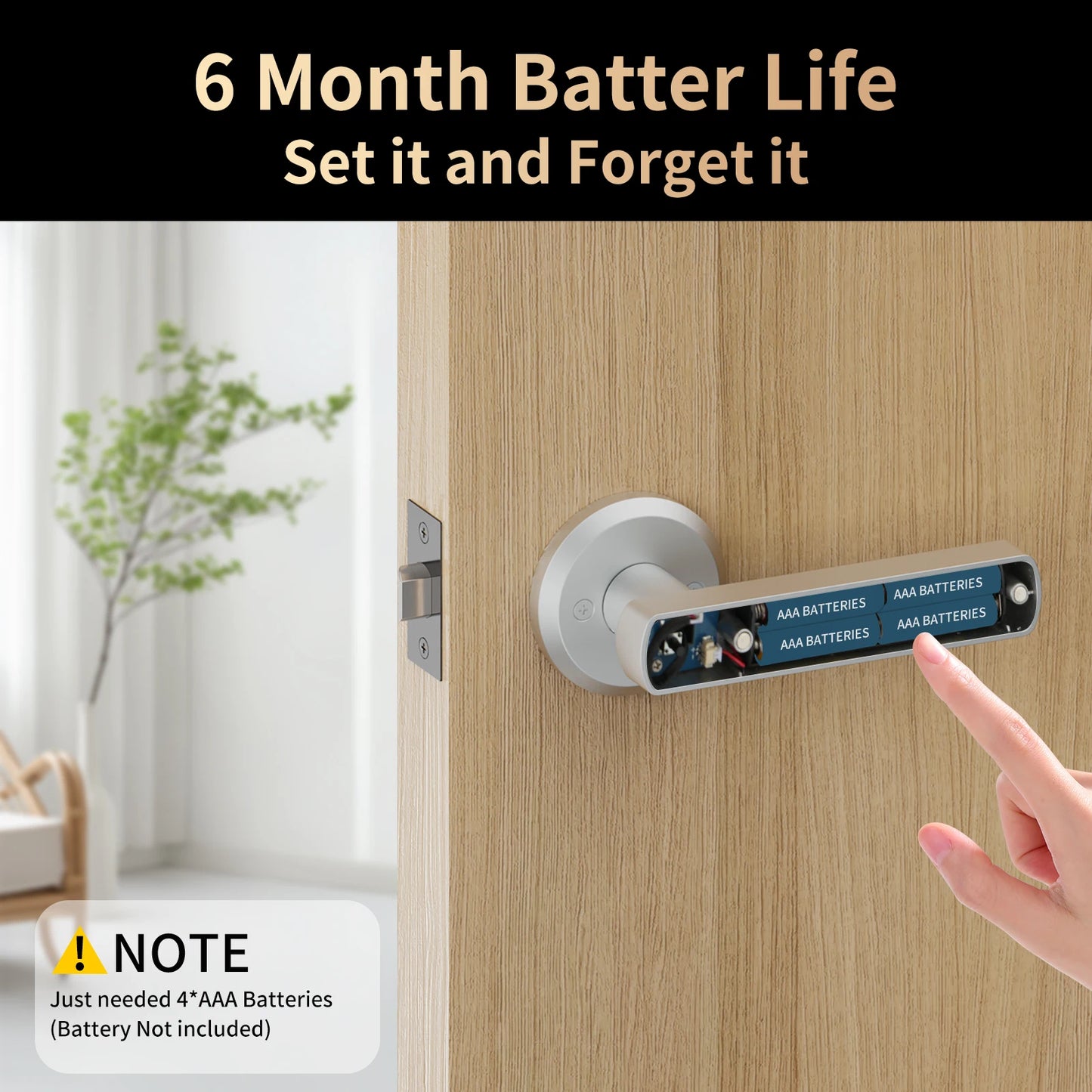 Viladepot Smart Lock Fingerprint Door Lock With Bluetooth App Control
