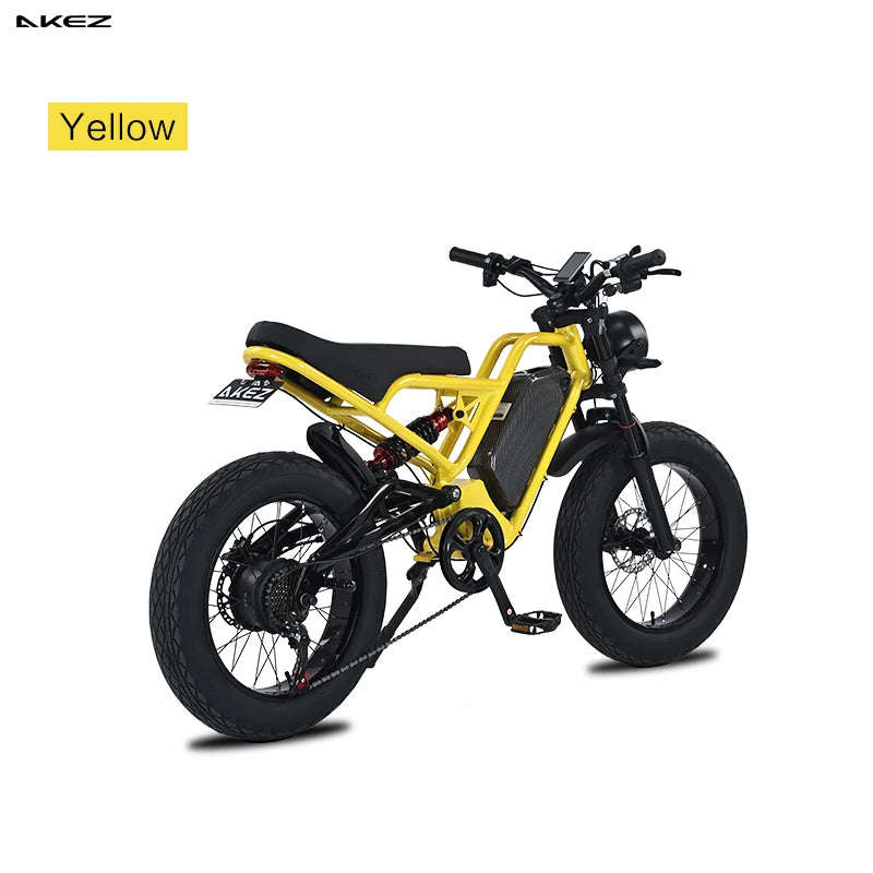 US Warehouse | 1500W 48V 18Ah Vintage Electric bike for Adults, Fat Tire Lithium Battery E-Bike with Suspension Fork