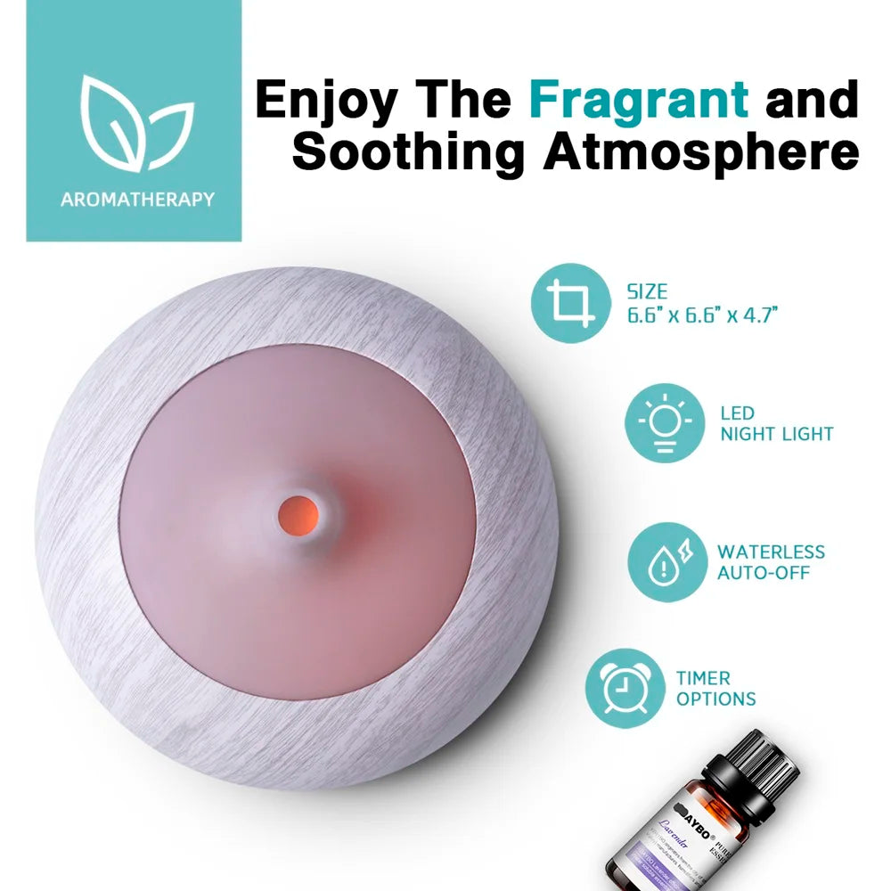 Miflame Essential Oil Humidifier Aromatherapy Vaporizer With Lights