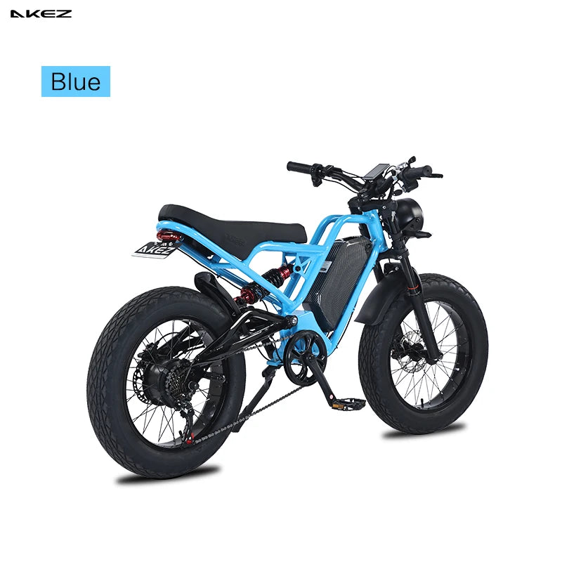 US Warehouse | 1500W 48V 18Ah Vintage Electric bike for Adults, Fat Tire Lithium Battery E-Bike with Suspension Fork