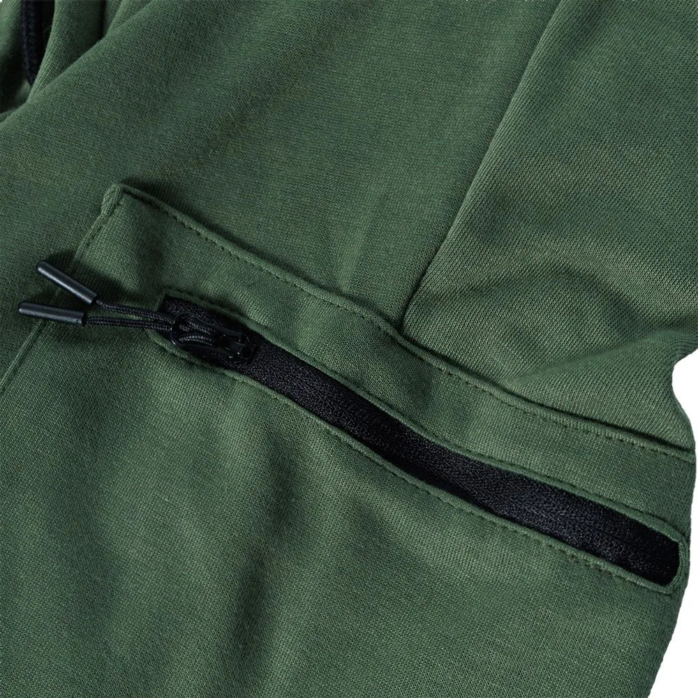 3 Pack Men's Fleece Lined Slim Fit Tech Joggers With Zipper Pockets