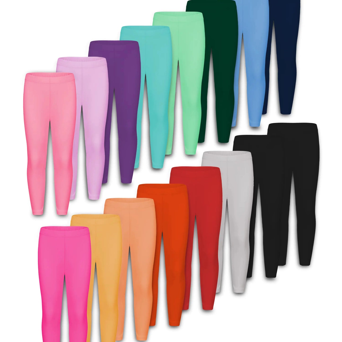 Girls Stretchy Leggings Breathable Soft Fit Pants For Active Play
