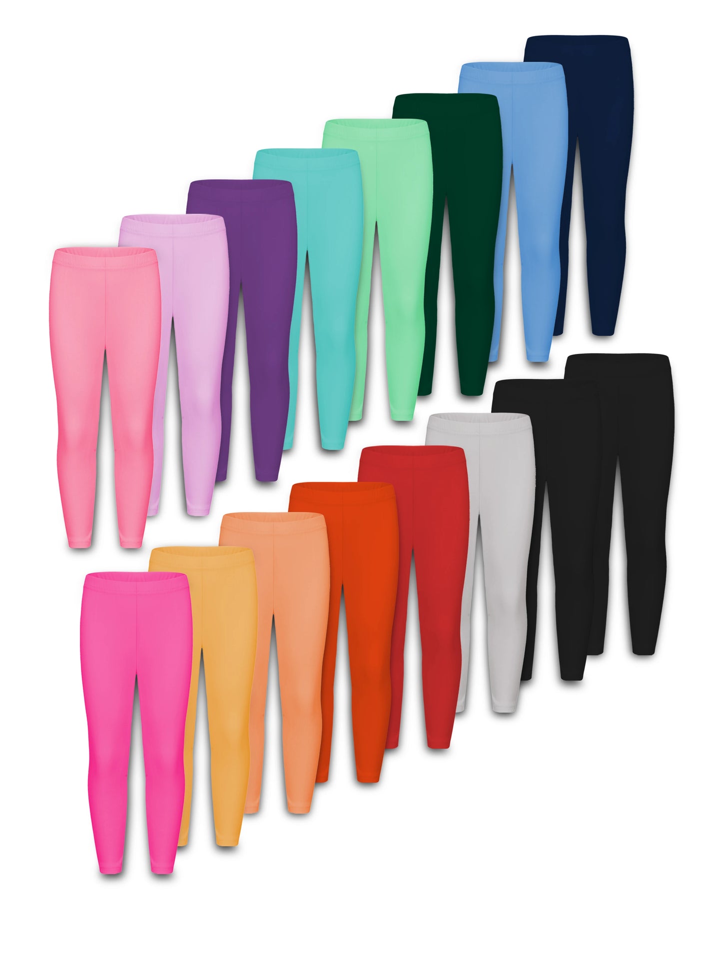 Girls Stretchy Leggings Breathable Soft Fit Pants For Active Play