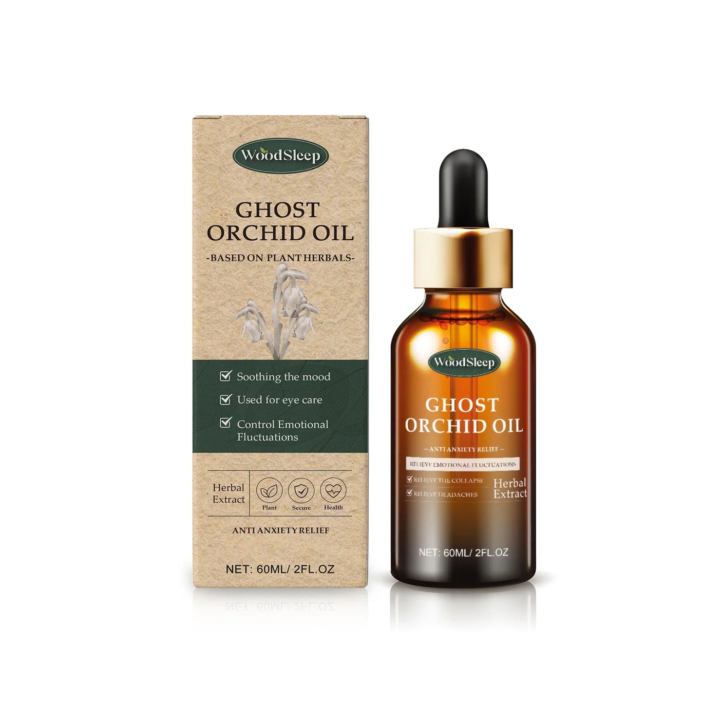 Woodsleep 60ml Plant Help Sleeping Essential Oil Relieve Fatigue Anxiety Relaxing Massage Body Face Nourish Soothing Mood Oil