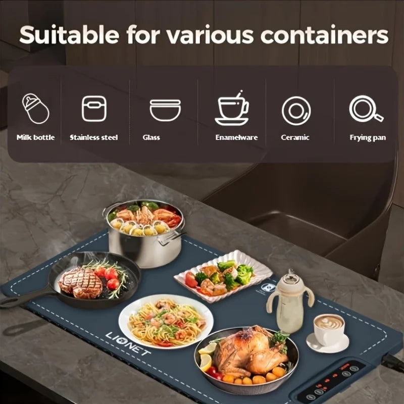 Food Heating Pad With Graphene Heating Film For Fast Full Surface Heating