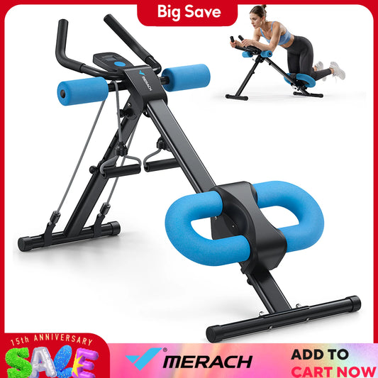 MERACH Ab Machine Adjustable Trainer Foldable Core Workout System