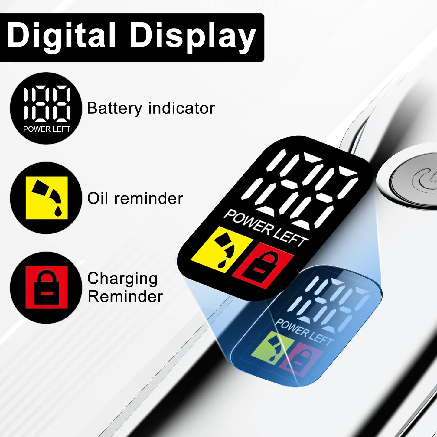 Hatteker Professional Hair Clipper Set Cordless Electric Trimmer with LCD