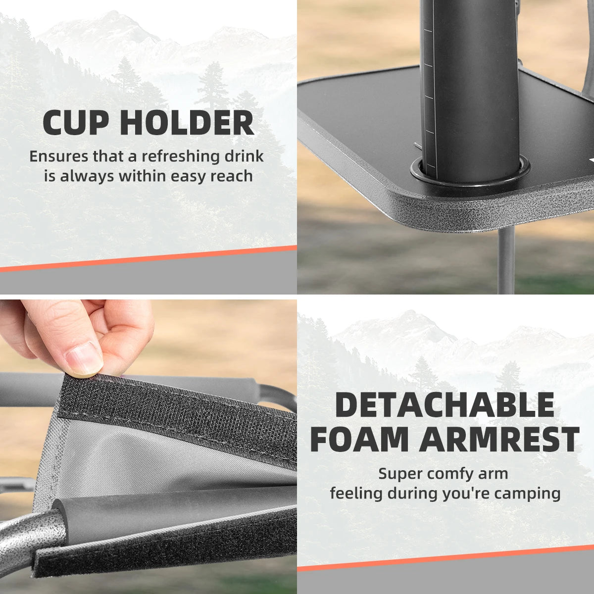 Tisetrail Director Camping Chair With Foldable Side Tray And Cooler