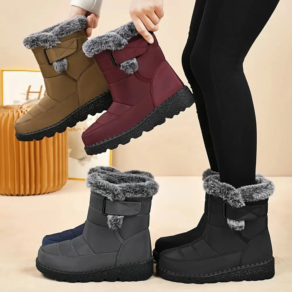 FZY Womens Winter Snow Boots Faux Fur Lining Warm Ankle