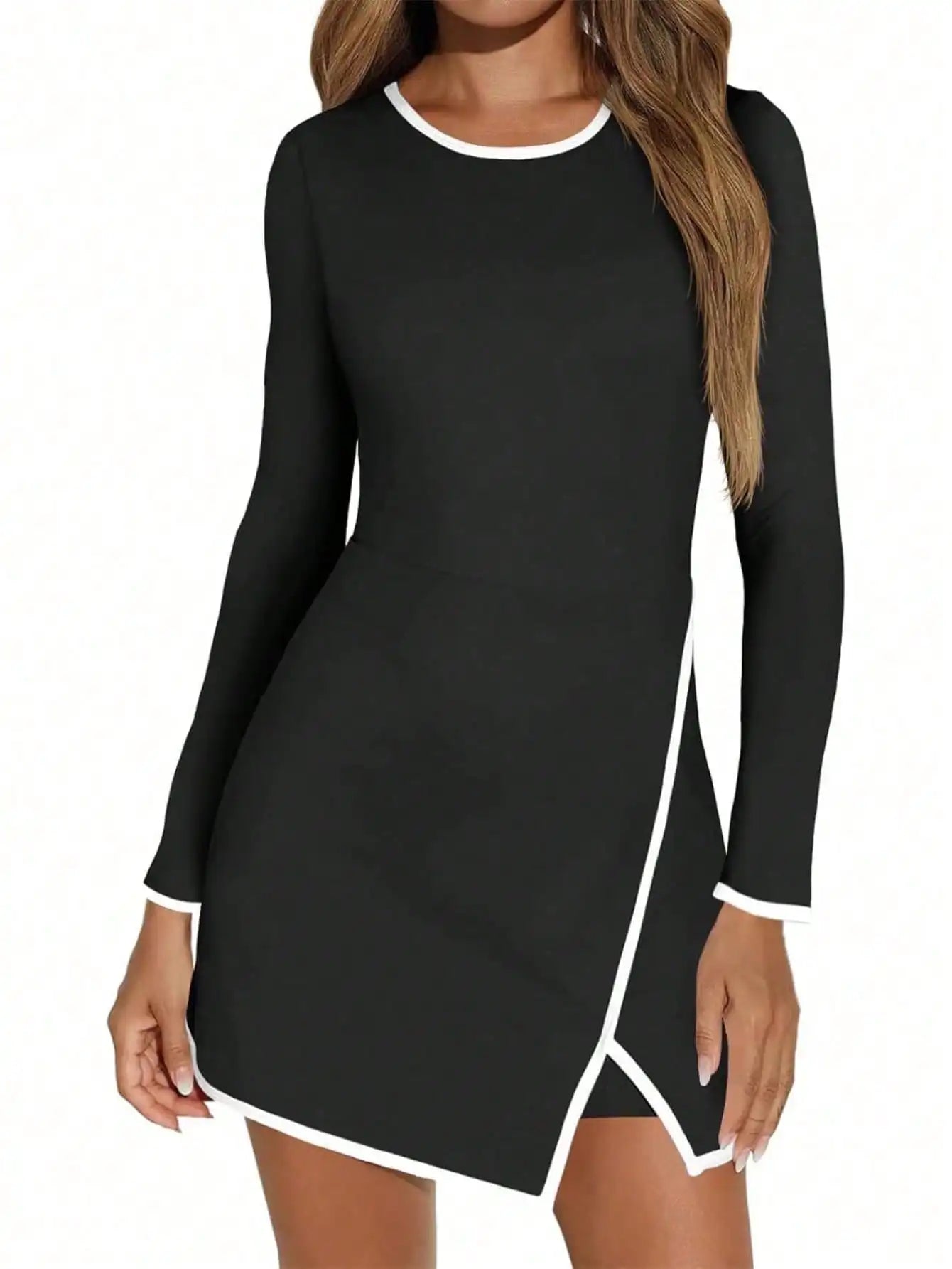 Fisoew Women's High Stretch Dress Built In Bra Pockets