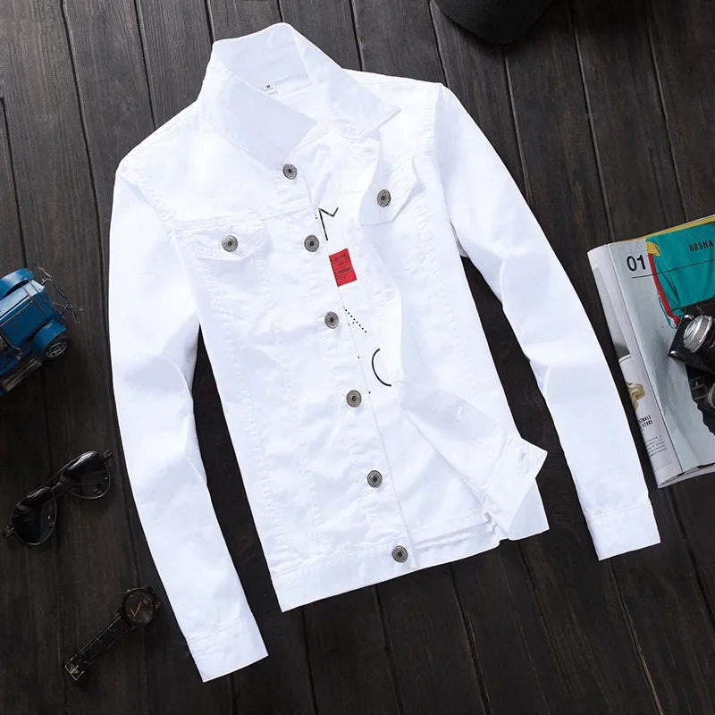 Guizhou Denim Jacket For Men Casual Korean Style Spring Autumn