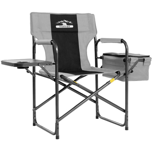 Tisetrail Director Camping Chair With Foldable Side Tray And Cooler