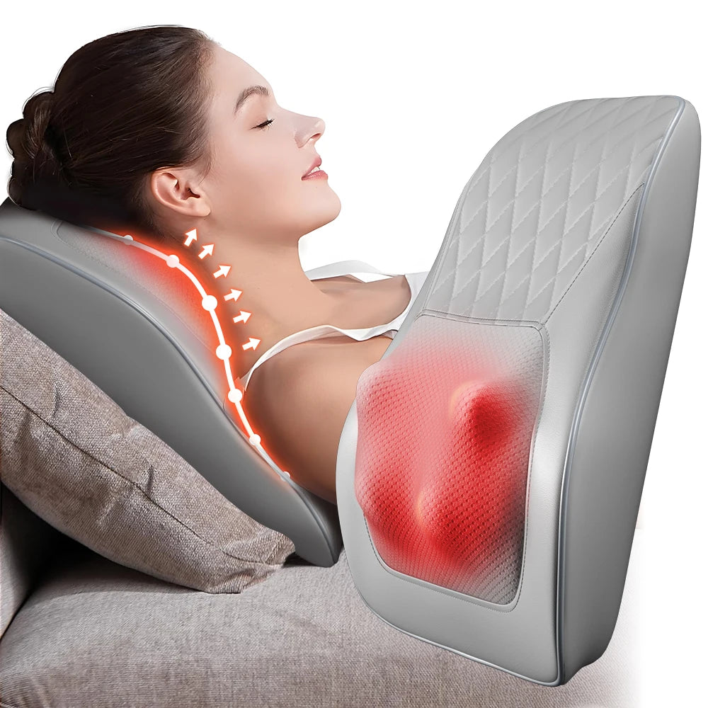 HIMOUTA Back Massager With Heat 3D Kneading Pillow For Neck