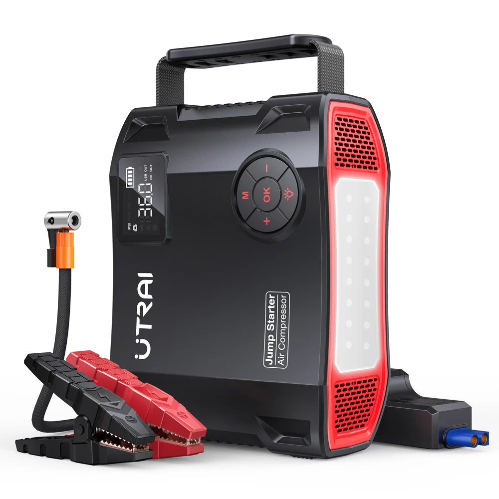 UTRAI 4 In 1 Jump Starter With Air Compressor System