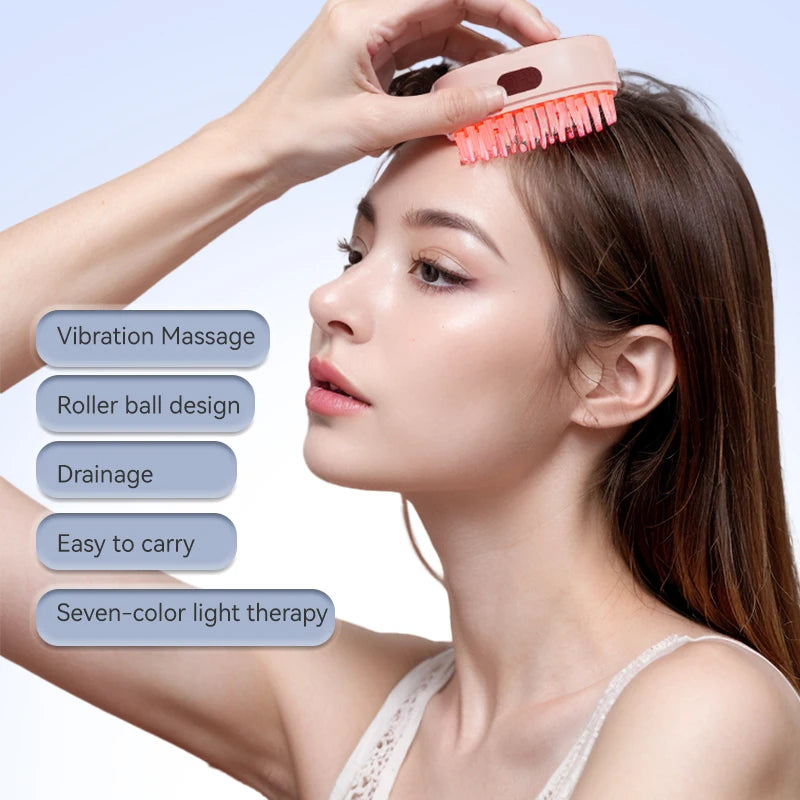 Anti Hair Loss Light Therapy Scalp Massage Device With Oil