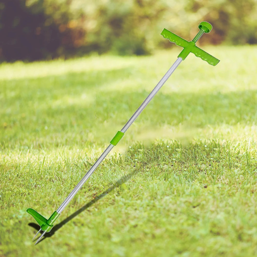 Portable Aluminum Garden Weed Remover With Long Handle Tool