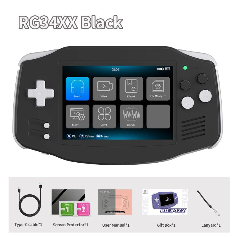 Anbernic RG34XX Retro Handheld Console With WiFi Bluetooth HDTV Output