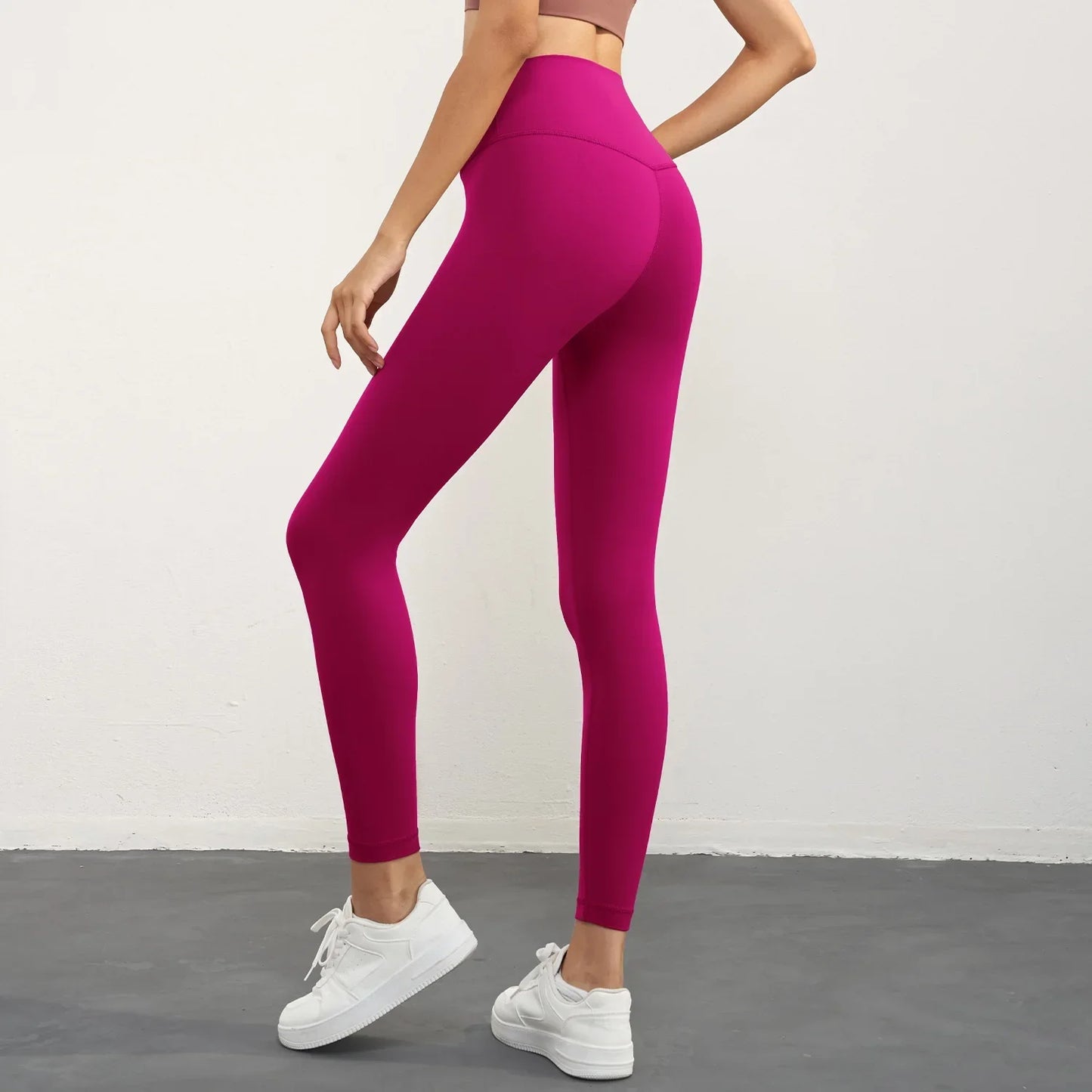 Women High Waist Yoga Leggings With Back Pocket For Training