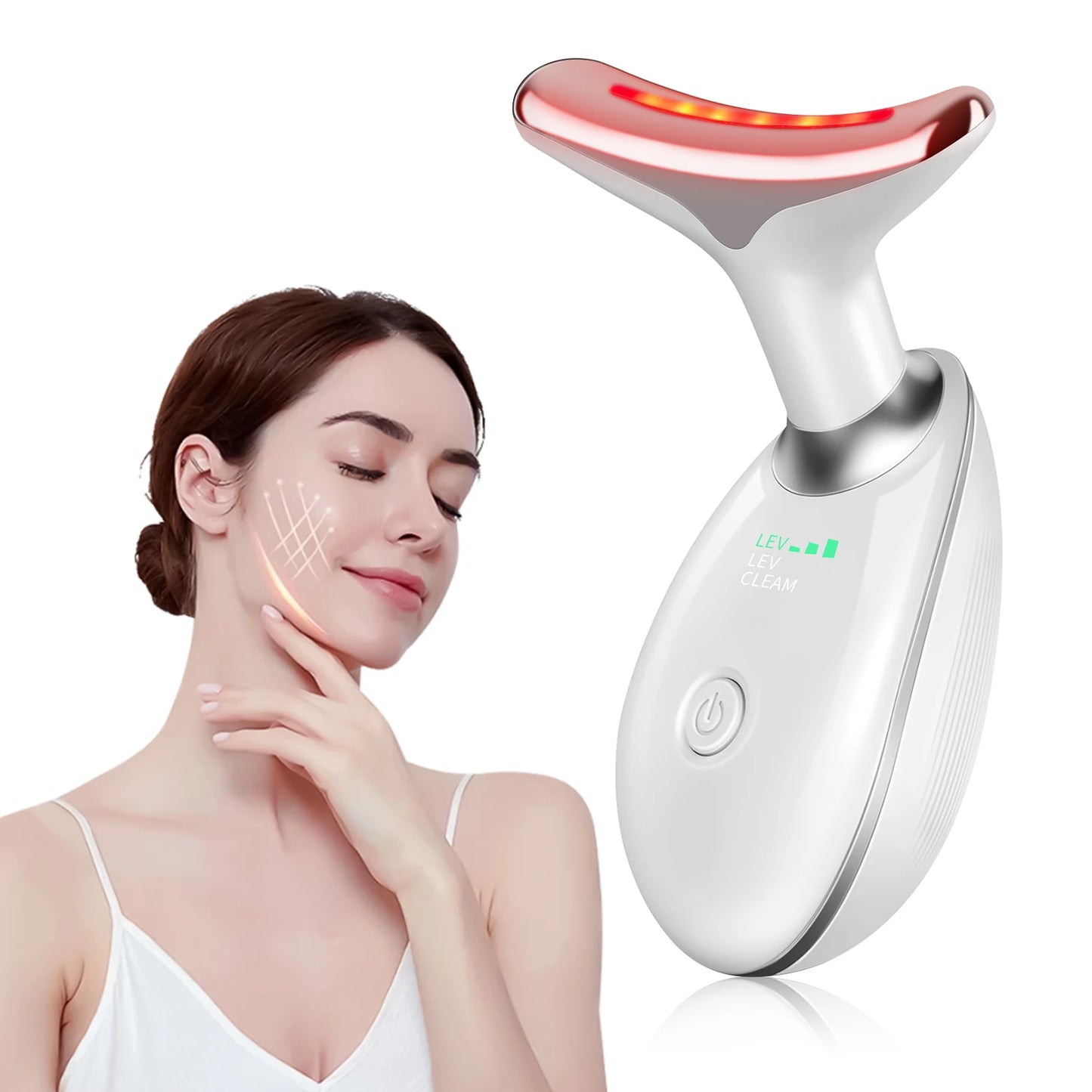 Neck Massager With Dual Ring Roller Lifting And Tightening USB