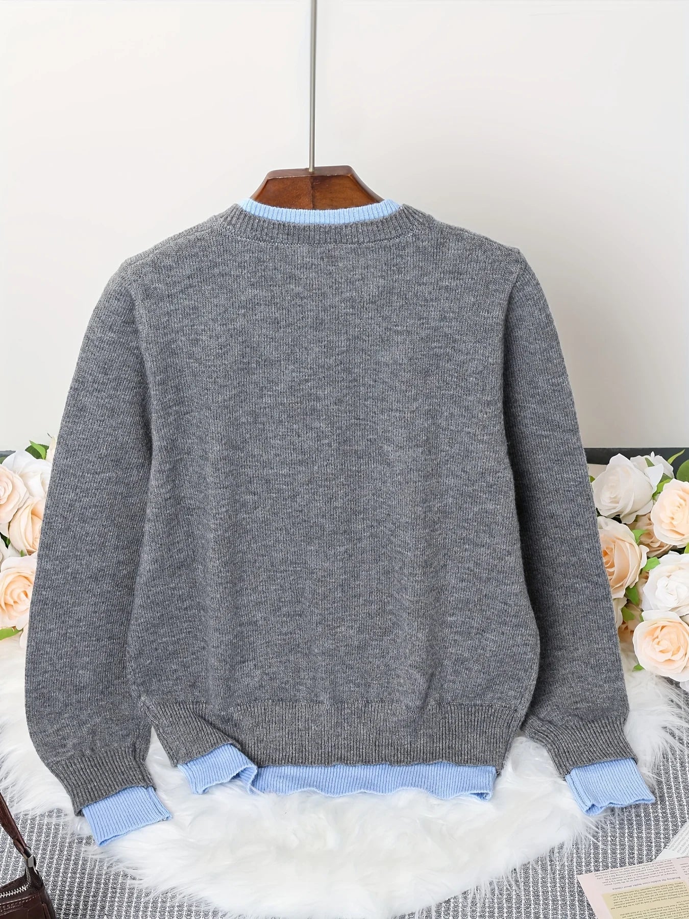 CakuloCN Womens Knit Cardigan Sweater Button Up Open Stitch