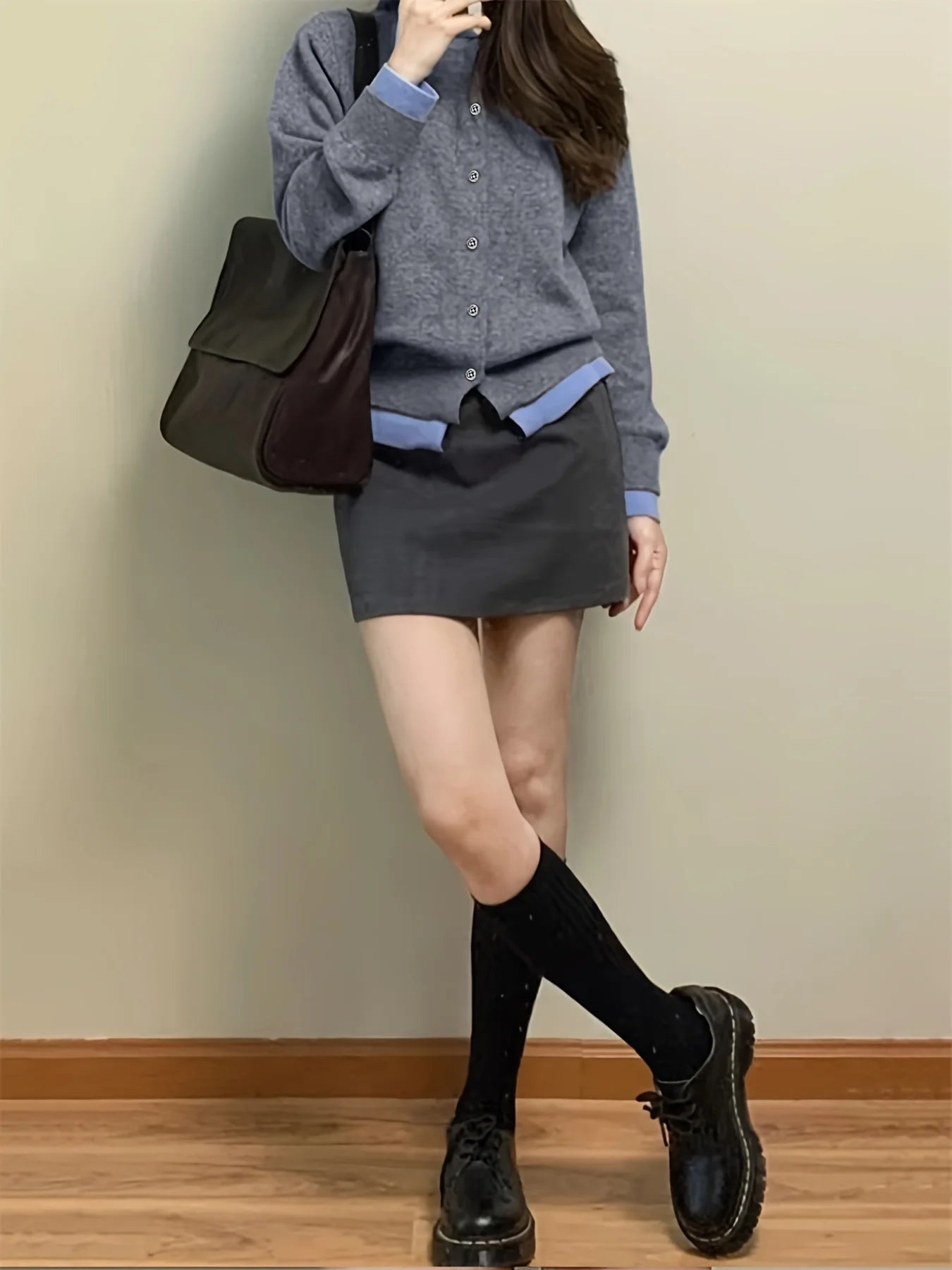 CakuloCN Womens Knit Cardigan Sweater Button Up Open Stitch