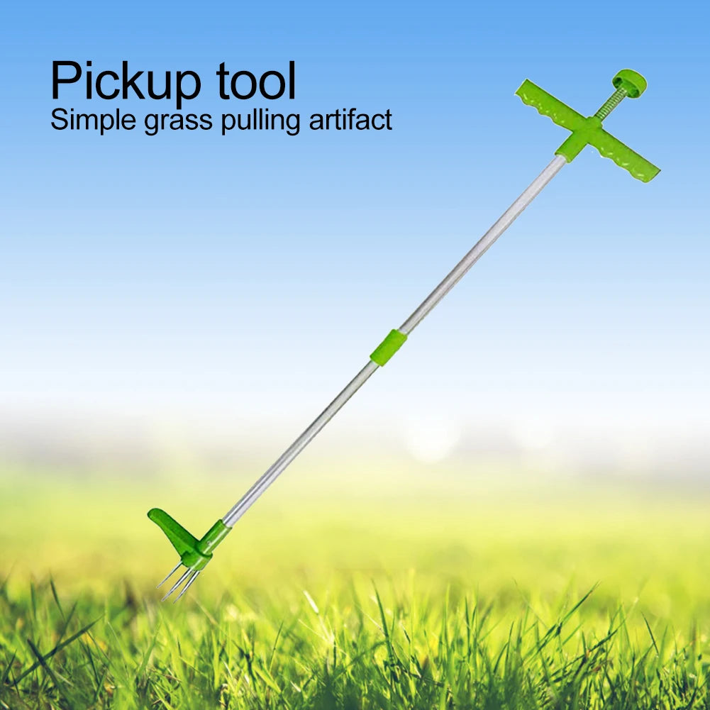 Portable Aluminum Garden Weed Remover With Long Handle Tool