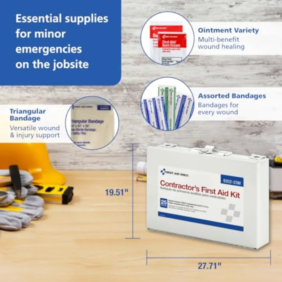 Hign-concerned 178 Piece Contractor First Aid Kit For Job Sites