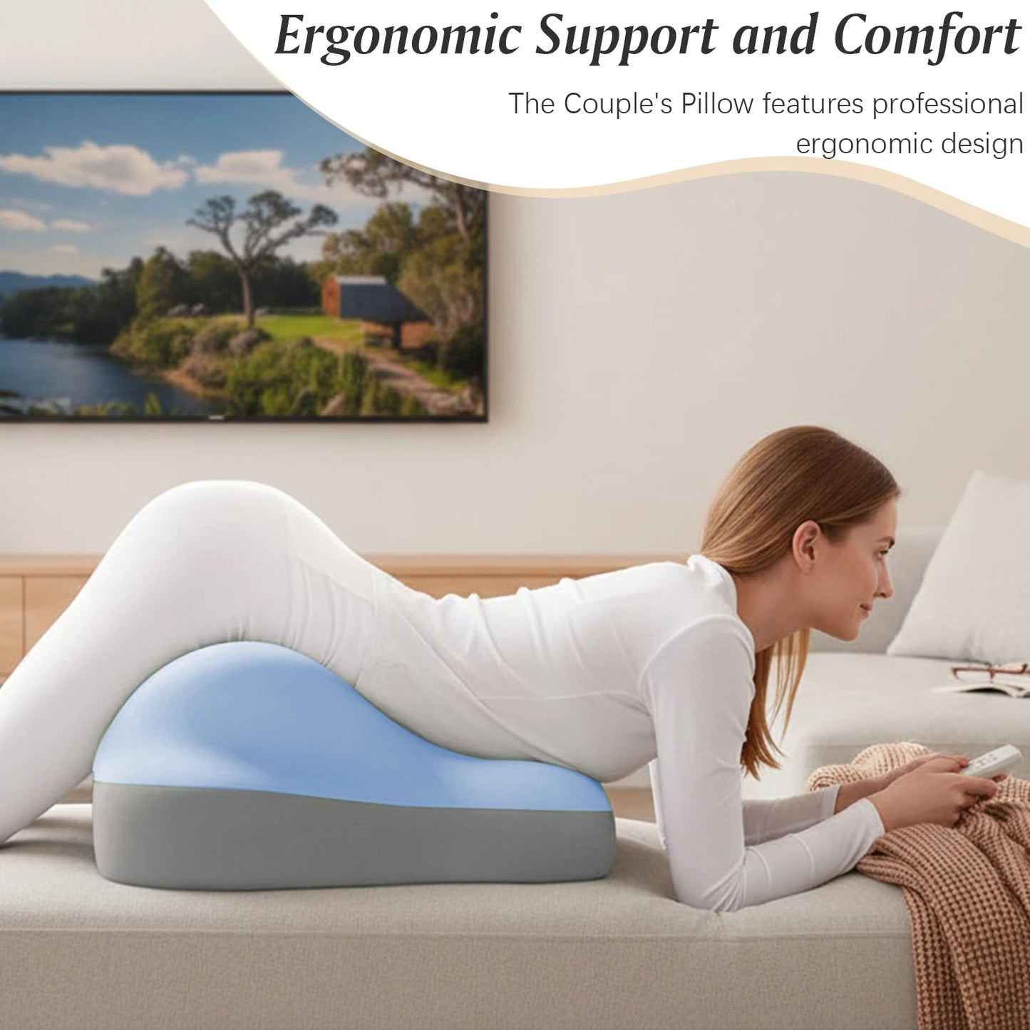 Ergonomic Bed Pillow Support Wedge Memory Foam Cushion Pain Relief
