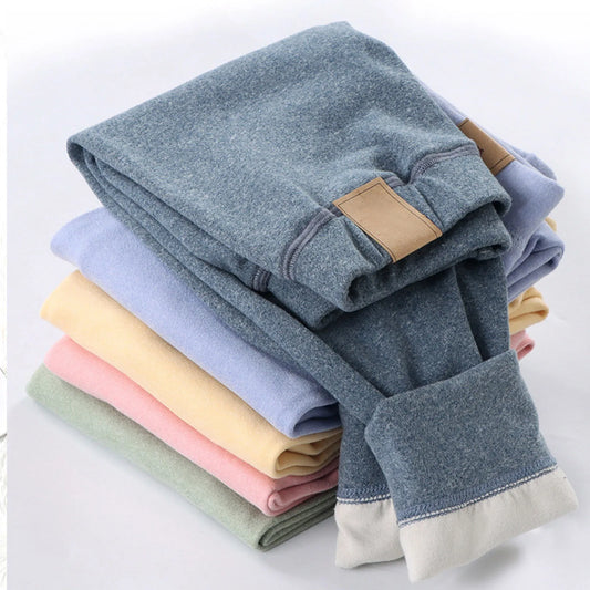 Kids Winter Fleece Warm Pants For Girls And Boys Thickened
