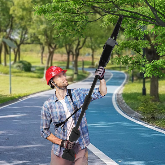 CNCEST Telescoping Electric Chainsaw With Battery 550W Cordless Pruner