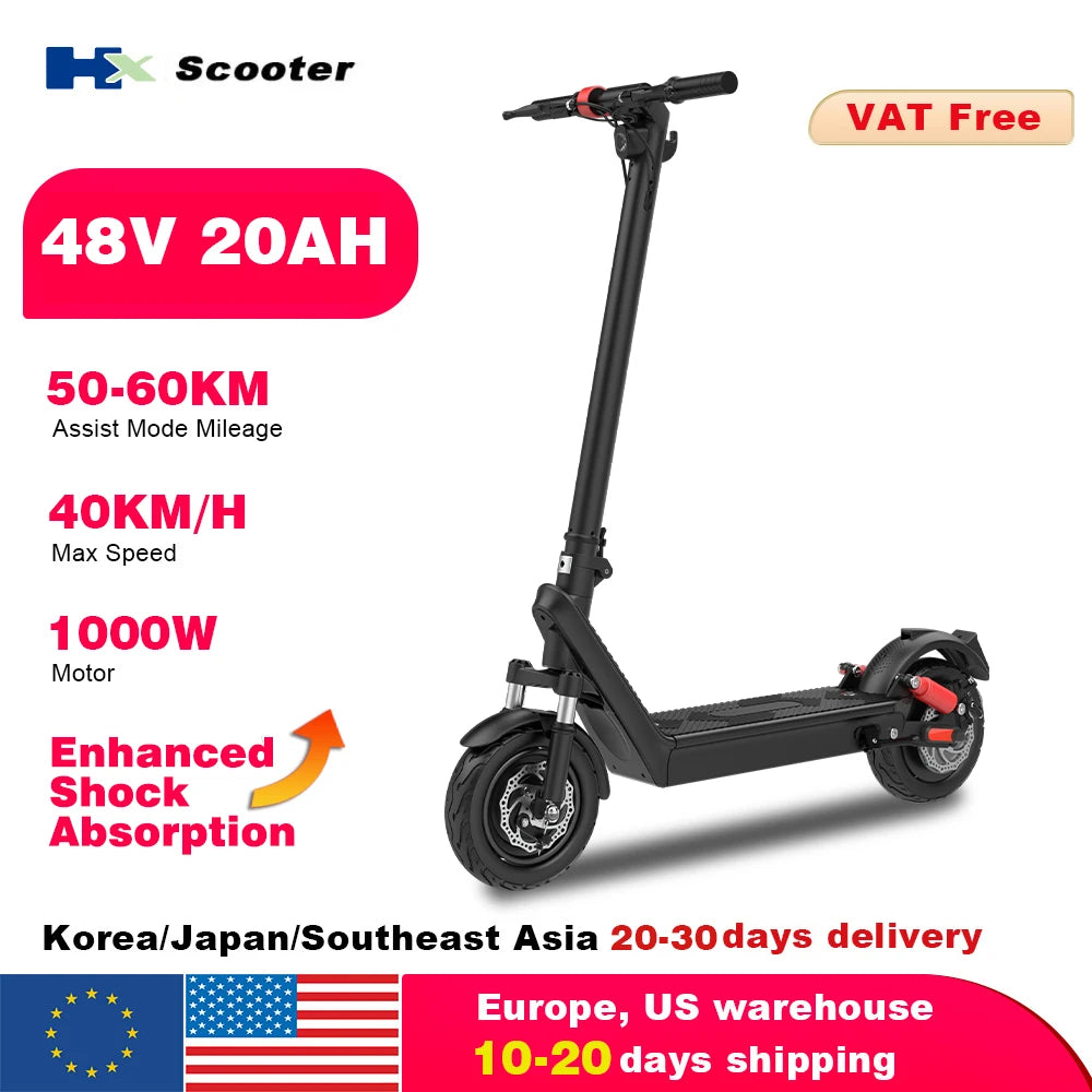 HX X9B electric scooter 1000W 20AH 40KM/H Electric kick scooters e scooter adults electric skateboards Folding escooter Escooter