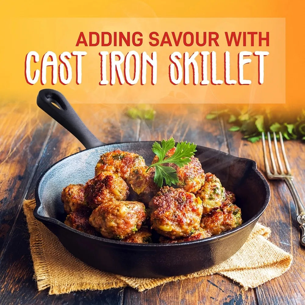 AEDG Cast Iron Skillet Set Three Piece Preseasoned Pans