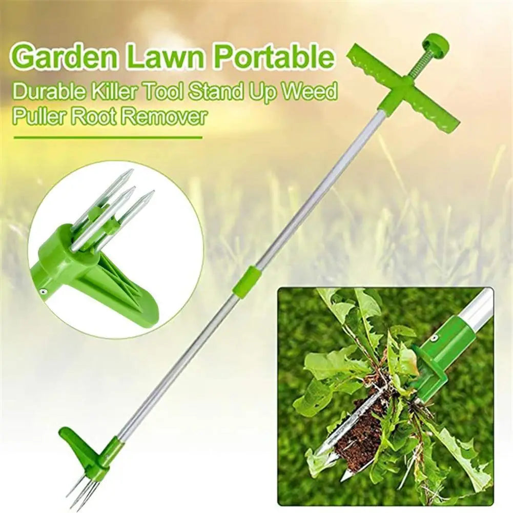 Portable Aluminum Garden Weed Remover With Long Handle Tool