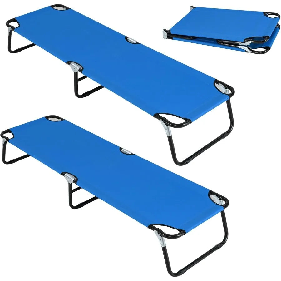 XMSJ Two Pack Folding Camping Cot With 600D Oxford Fabric