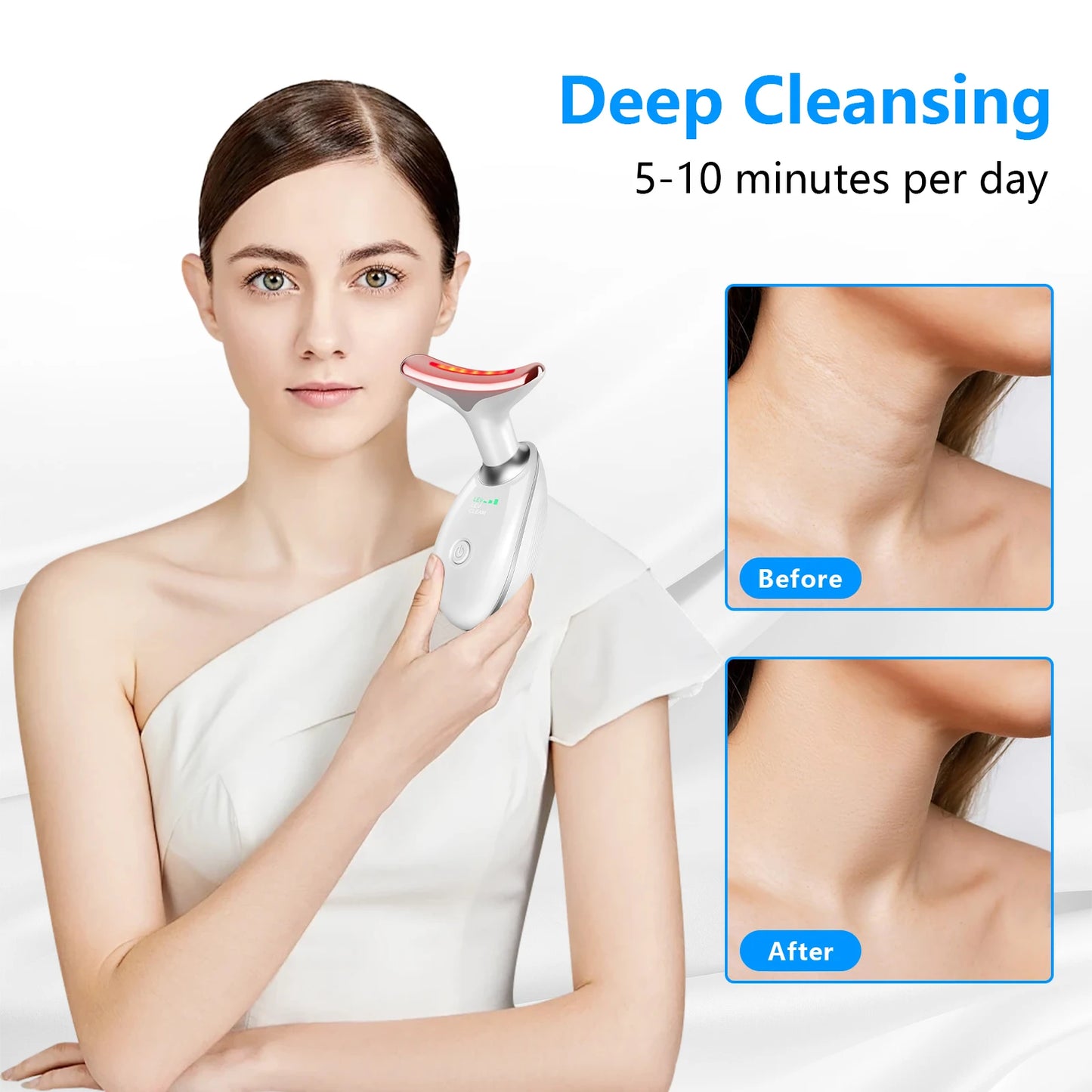 Neck Massager With Dual Ring Roller Lifting And Tightening USB