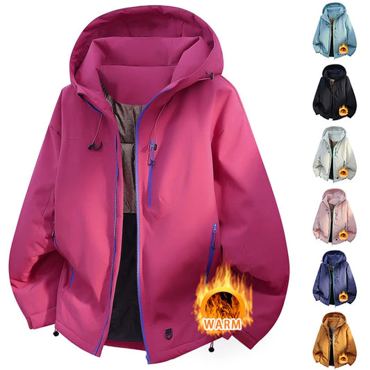Ippolich Winter Jacket Waterproof Windproof Hooded Coat For Men Women