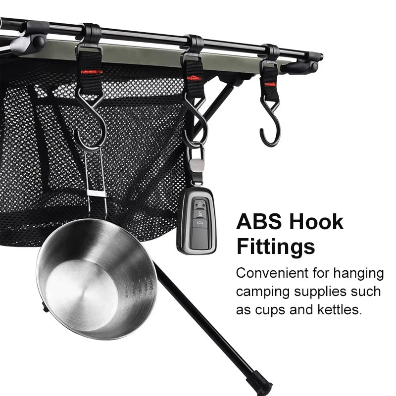 West Tune Folding Camping Table Aluminum Lightweight Storage Mesh Bag