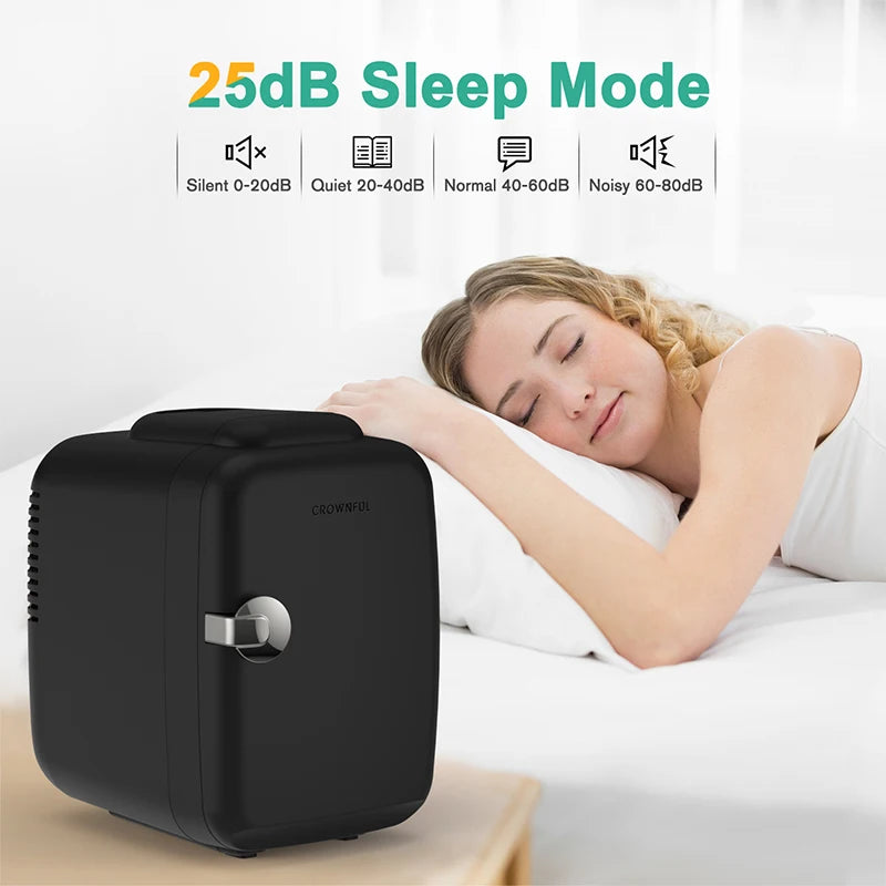 Crownful Beauty Makeup Skincare Mini Fridge AC DC Car Refrigerator