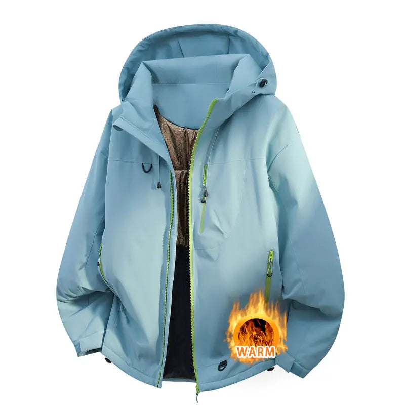 Ippolich Winter Jacket Waterproof Windproof Hooded Coat For Men Women